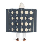 Sierra Nightshade - Moon Phases Hooded Sherpa Blanket